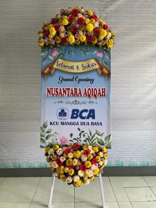 Karangan Bunga Bangil – papan print 2 Sisi Full Bunga bangil